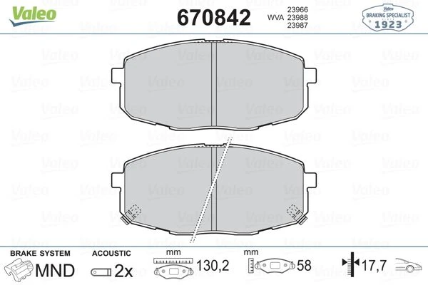 Ön Fren Balata Hyundai İ30 1.6l D4fb Crdi Dizel 07-11 1.4l 1.6l Benzinli 08-> / Kia Cerato 1.6l Ben Zinli 10-> / Ceed 1.4l 1.6l Benzinli 07->