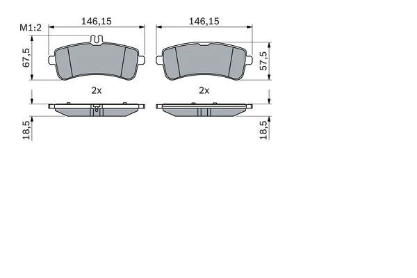 Fren Balatasi Arka Mercedes W205 S205 C205 A205 W222 C217 A217 C190 X290 R190
