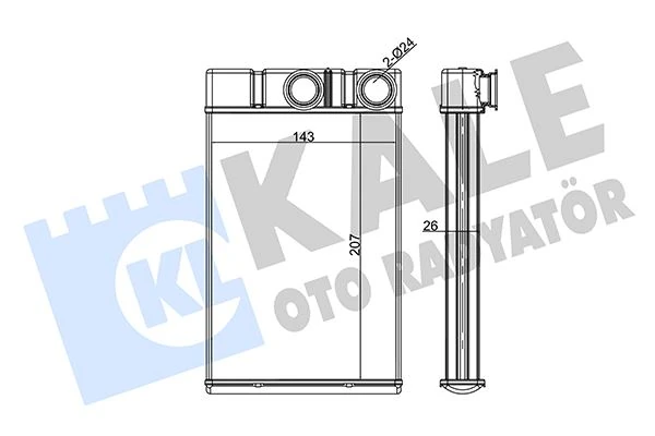 Kalori̇fer Radyatörü Opel Insi̇gni̇a 2.0 Cdti̇ 08 > Cruze 06 > 206x150x26 Oto.-Mek.
