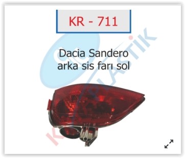 Arka Si̇s Far Lambasi Sol Symbol-Megane 4-Sandero Joy Model