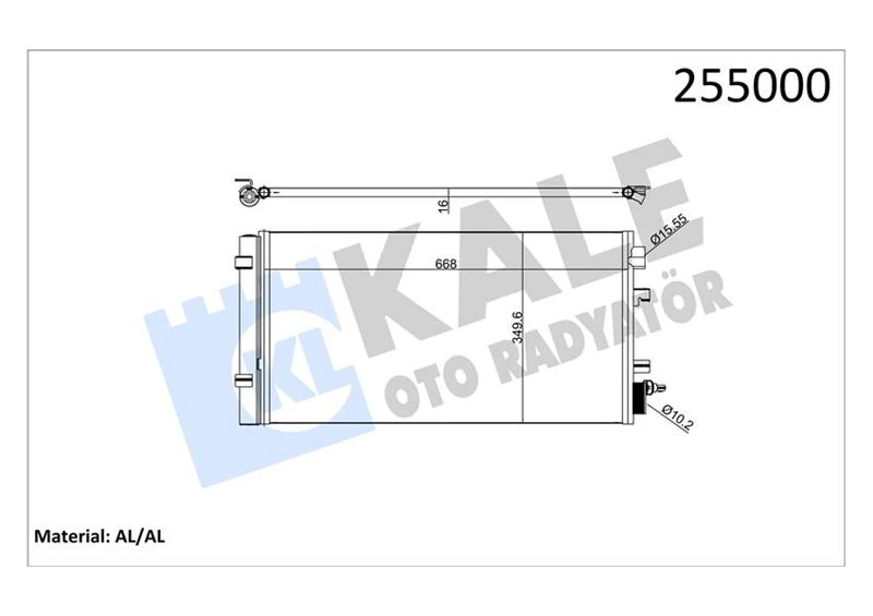 Kli̇ma Radyatörü Kondenser Renault Fluence 09> Megane III 09> Scenic III 09> 1.2tce 1.5dci 1.6 1.9dci 2.0