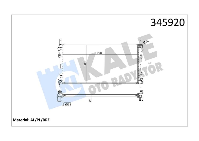 Su Radyatörü Ford Transi̇t 01> 2.0 Tdci̇ Önden Çeker Kli̇masiz