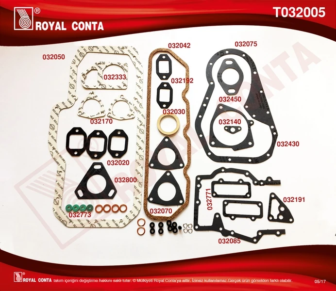Motor Takım Conta. Si̇li̇ndi̇r Kapaksiz J9 Dzl