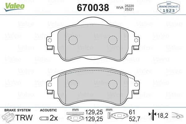 Ön Fren Balatasi Citroen C4 B7 1.4 Vti 09 > C4 1.6 Hdi 11/2009 > Ds4 1.6 Hdi 1. 4.2011 >