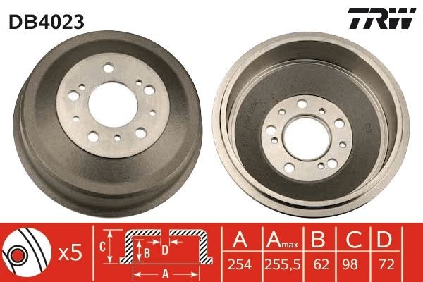 Arka Fren Kampanasi Ducato-Boxer-Jumper 82-06 10q-14q-18q 254x98