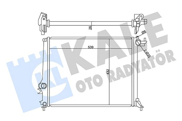 Motor Su Radyatörü Grand Scenic IV 15> Megane IV 15> Scenic IV 15> 1.2 Tce 1.3 Tce 1.5dci 539x446x27