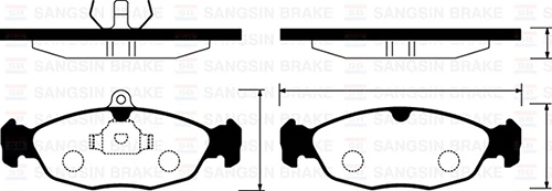 Ön Fren Balata Opel Astra F / Corsa A B / Vectra A / Tigra 94-00 / Combo 1.4l 1.6l 1.7l D 92-00