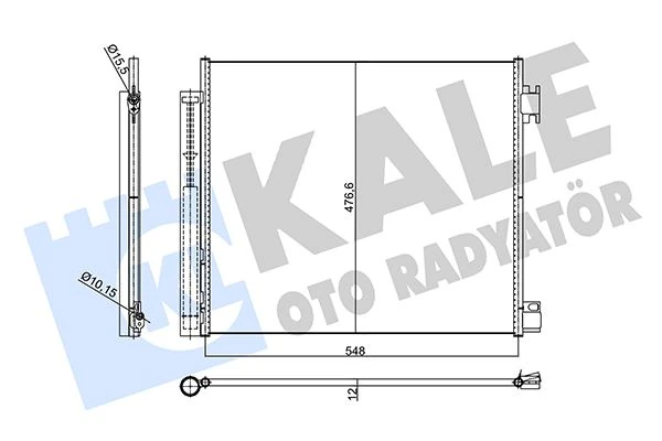 Kli̇ma Radyatörü Kondenser Nissan Qashqai 1.2l Hra2ddt Dig-T J11 14-> 1.6l R9m Dci J11 Dizel 14-> / X-Trail 1.6l R9m T32 14->
