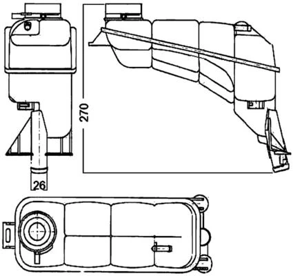 Radyator Yedek Su Deposu Mercedes E-Class W210 S210