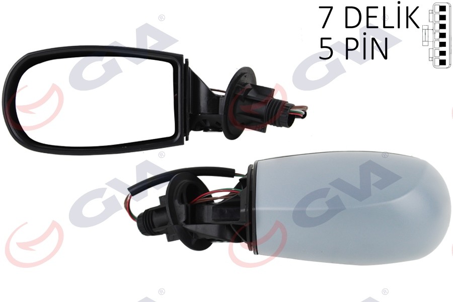 Dış Di̇ki̇z Aynası Sol Punto 04 Elektri̇kli̇ Isitmali Si̇yah Astarli Konveks Vm-156ehpl