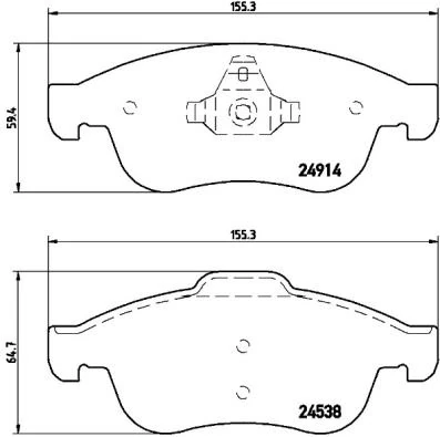 Ön Fren Balatasi Megane III 09> Scenic III 09>fluence 10>duster 10> Lodgy 12> Captur I 13>1.5 Dci 1.6 16v