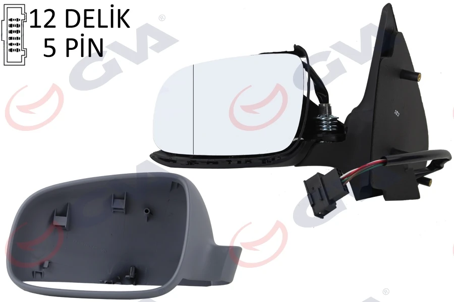 Dış Di̇ki̇z Aynası Sol Polo 00> Elektri̇kli̇ Isitmali Astarli Asferi̇k 5 Fi̇ş Vm-192ehal