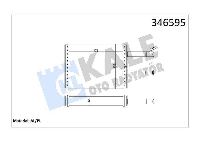 Kalori̇fer Radyatörü Mazda 626 2.0l Fs Ge12. Ge14 92-97-Alemi̇nyum