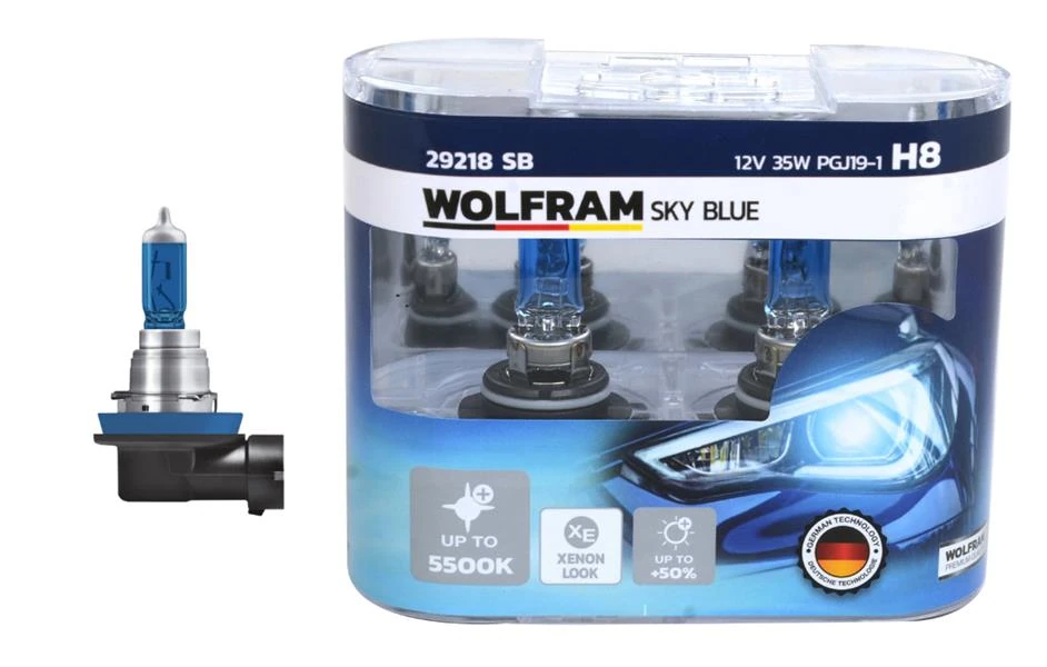 Ampul 12v H8 35 Pgj19-1 Sky Blue Beyaz Işik