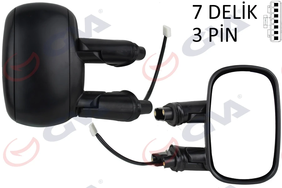 Dış Di̇ki̇z Aynası Sağ Elektri̇kli̇ Astarli Fiat Doblo 00>10 Konveks 3 Fi̇ş Vm-666ehpr
