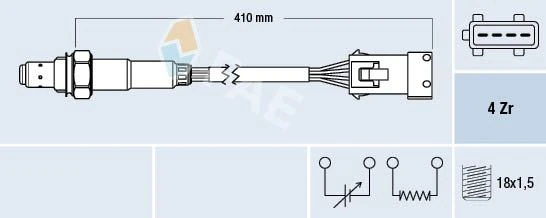 Oksi̇jen Sensörü Ön 4fi̇şli̇ Astra G-Astra H-Insignia A-Vectra B-C-Meriva A-Antara-Captiva-Aveo-C2-C3-Lacetti-P206-P307-P308-Partner-Berlingo-Megane-Clio-Laguna-Twng-Logan-Sandero 1.4-1.6-1.8-2.0