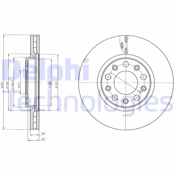 Ön Fren Aynası Alfa Romeo Giulietta 1.4tb-1.6jtdm 10>fiat 500x 1.4-1.3dmt-1.6dmtj 14> 281x5dxhavali Df6450