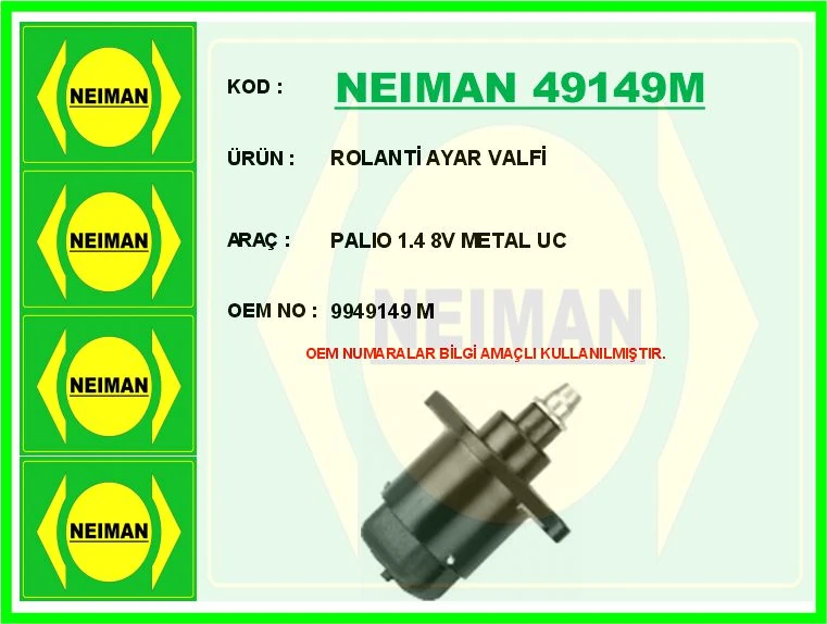 Rolanti̇ Ayar Valfi̇ Palio 1.4 8v Metal Uc