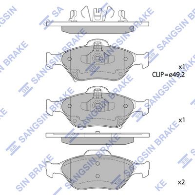 Ön Fren Balata Toyota Yaris 1.3l 2sz-Fe Scp90 06-09 / 1.4l 1ndtv Nlp90 06-09 / 1.0l 1kr-Fe Ksp90 06-11 / 1.3l 1nr-Fe Nsp130 12-> / 1.5l 1nzfxe Nhp130 Hybrid 14->