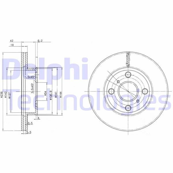 Ön Fren Di̇ski̇ Hava Kanalli Toyota Corolla 1.3l 2e Ee90. Ee100 88-98 1.6l 4a-F Ae92 88-91 238 Çap X 4 Bi̇jon-Takım Disk Fiyatıdır