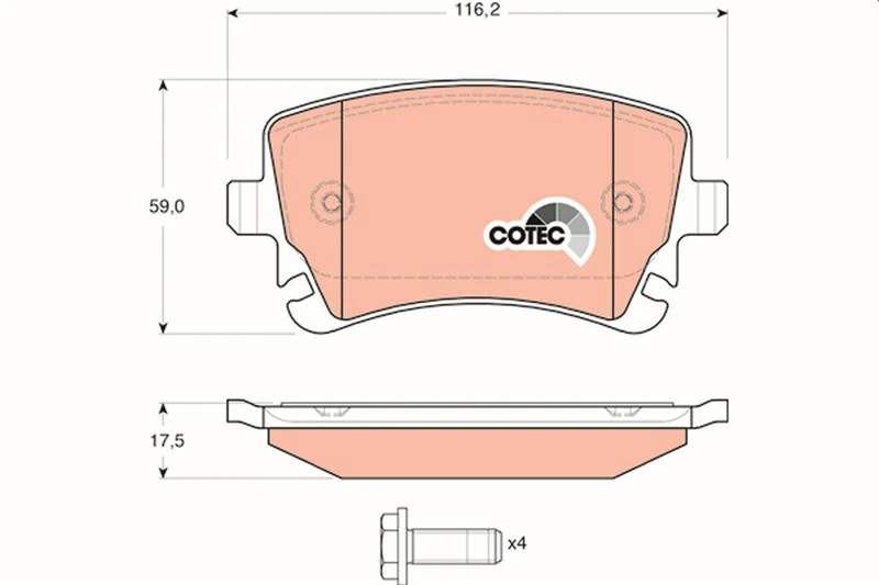 Arka Balata Volkswagen Transporter T5 03-09 A4 04-09 A6 04-11 A8 03-10 Fi̇şsi̇z