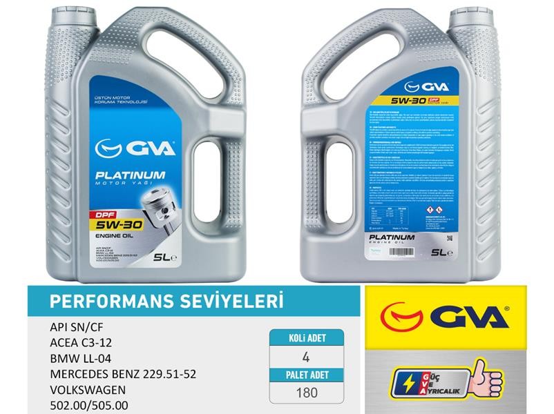 GVA Motor Yağı 5W30 5LT