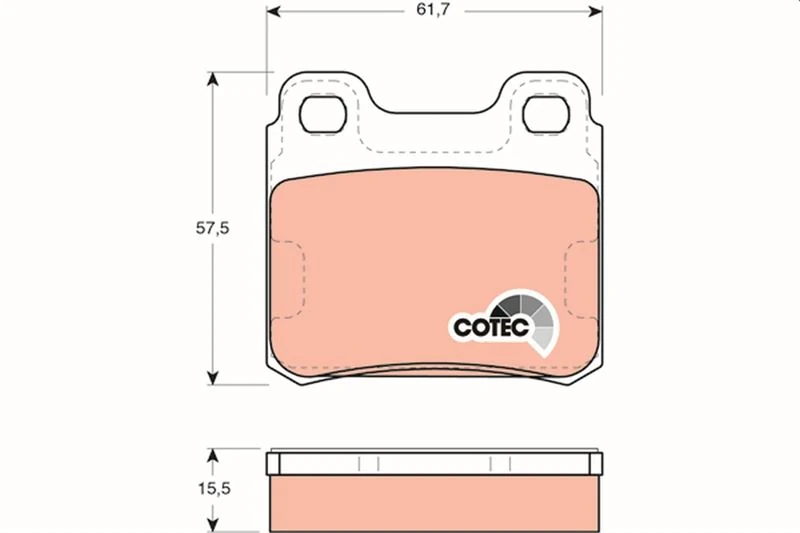 Arka Fren Balatasi Vectra A 88-95 Astra F 94-98 Calibra A 90-97 Kadett E 86-91 Vectra B 96