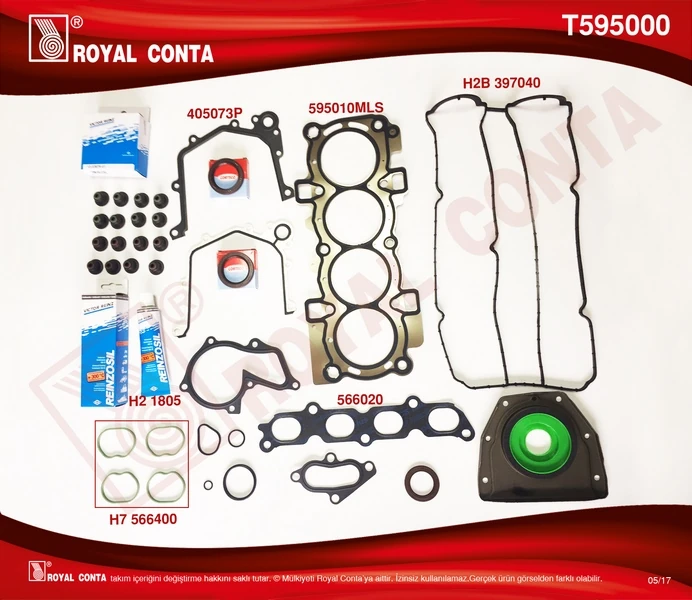 Motor Takım Conta Reinz Keçeli̇ Subp.last Focus II 1.6 16v 03-07 100hp