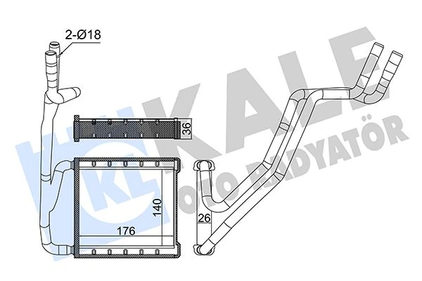 Kalori̇fer Radyatörü Ford Fi̇esta-Couri̇er-Puma 18>