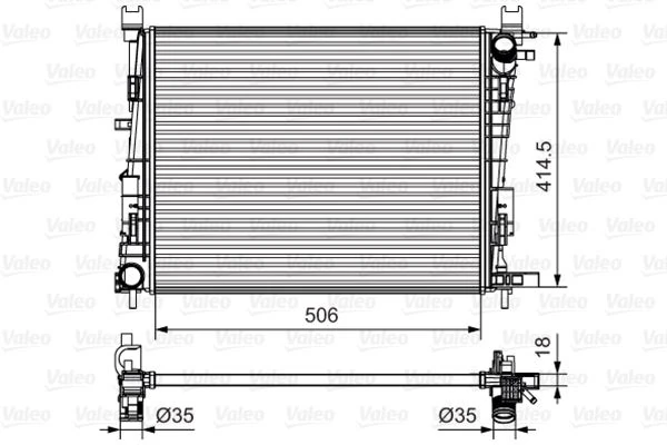 Motor Su Radyatoru Captur I 12> Clio IV 12> Dokker 12> Symbol III 14> Sandero II 12> 0.9 Tce 1.2 Tce 1.5 Dci 1.6 506x414x18
