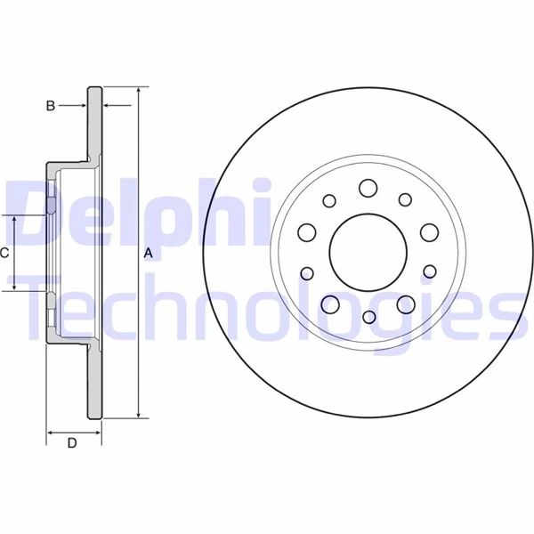 Fren Di̇ski̇ Arka Fiat 500 L 12 Egea 15 1.0 1.3 Mtj 1.4 1.6 Mtj 15 251x41x5 Deli̇k