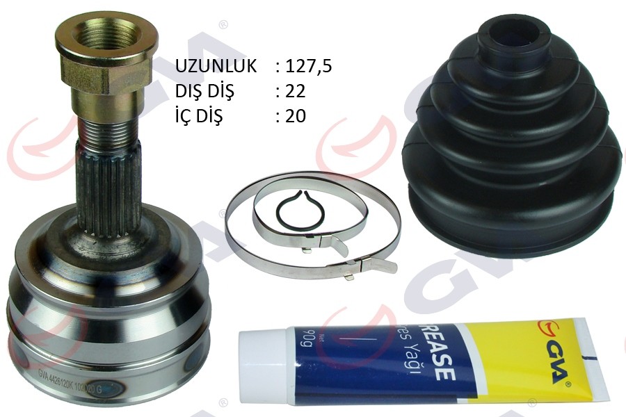 Aks Kafasi Dış Ön Fiat Tempra 1.4i 92-99 22x20x46.8 127.5mm