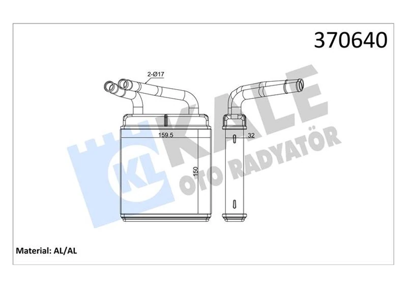 Kalori̇fer Radyatörü Mitsubishi L300 2.5l 4d56 01-06-Alemi̇nyum