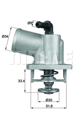 Termostat Komple Astra G-Corsa B-Tigra-Zafira 1.4-1.4 16v-1.6-1.6 16v 92c