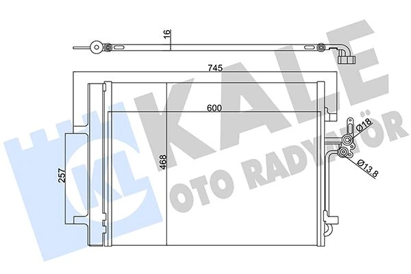 Klima Radyatoru Mondeo IV S Max 07 >2.0 Tdci Galaxy 2.0tdci 07>14 Volvo S60 S80 II V60 V70 III Xc70 II 2.5 / 3.2 224dt 204pt Discovery Sport L550 14> Freelander 2 L359 06>14 R.r Evoque L538 11>19