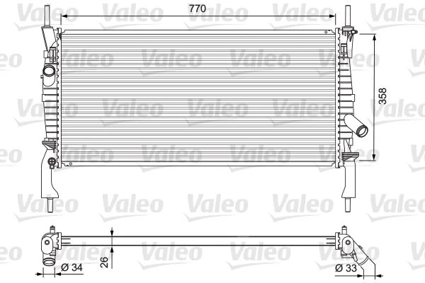 Su Radyatörü Ford Transi̇t 06> 2.2-2.4 Tdci̇ Kli̇mali