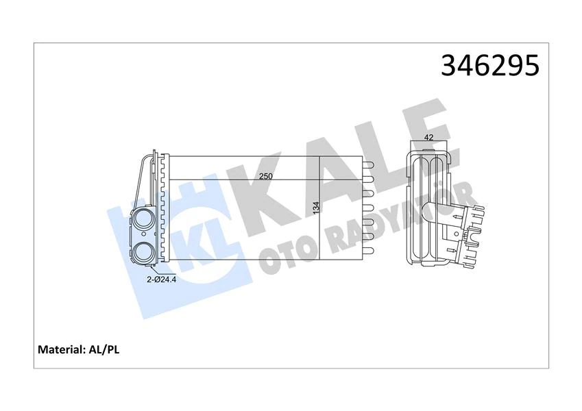 Kalori̇fer Radyatörü 307 00 249x141x42