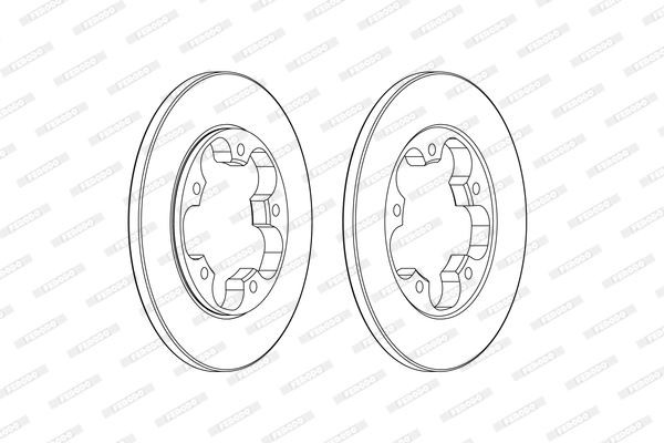Arka Fren Diski Transit V363 14 Tek Teker A.ceker Duz 308mm 5 Bijon