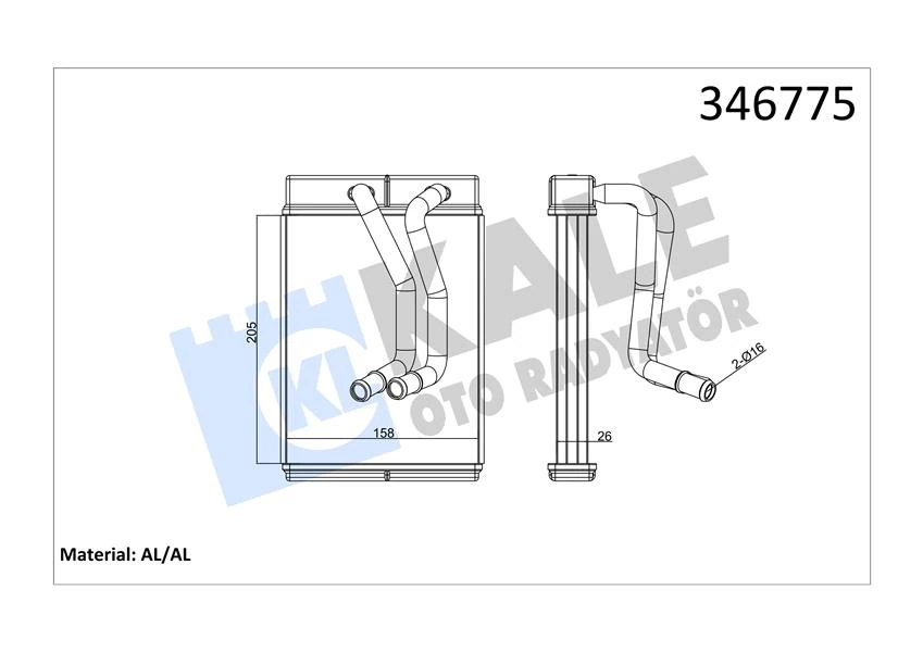 Kalori̇fer Radyatörü Hyundai Sonata 2.0l G4jp 98-04-Alemi̇nyum