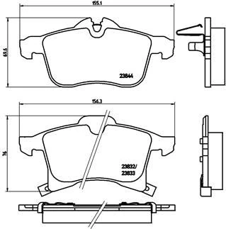 Ön Balata Astra H 04 Meriva 03 Zafira 05 Corsa C D 03 Combo 04