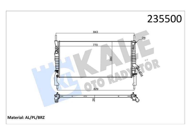 Motor Su Radyatoru Transit V347 2.2tdci 2.4tdci 3.2tdci 06 Klimali