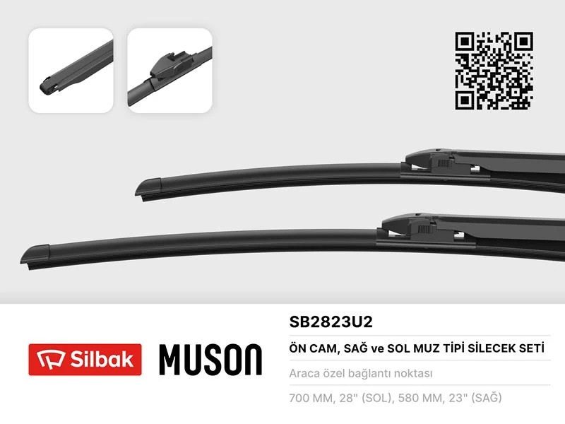 Si̇lecek Süpürgesi̇ 700/580mm Muz Ti̇pi̇ Civi Sedan Fd 01/06-12/07-Civi Hatchback Eu Fk/fn 01/0 6-12/11