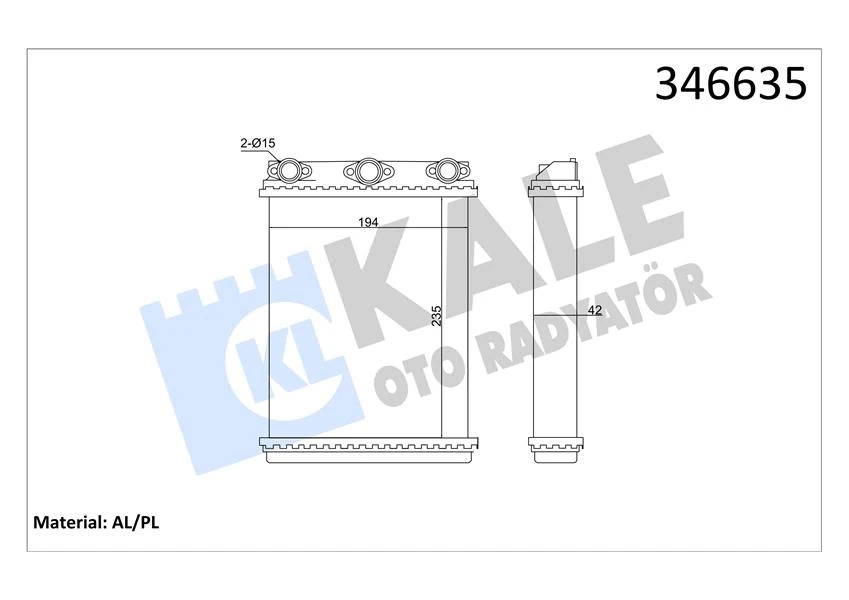 Kalorifer Radyatoru Mercedes W124 S124 C124