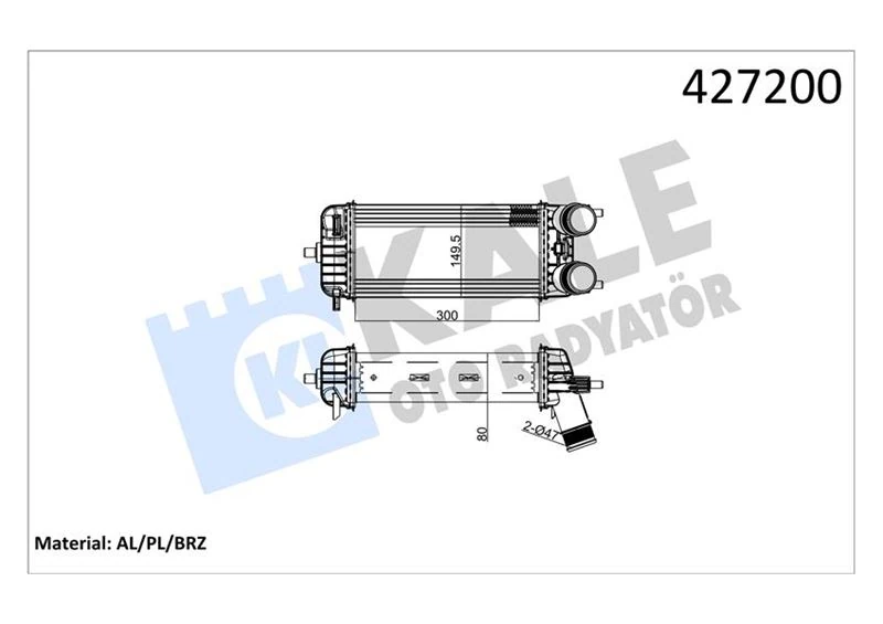 Turbo Radyatörü Ford Couri̇er 14> 1.5 Tdci̇