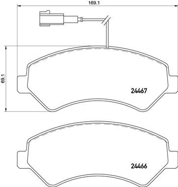 Ön Balata Boxer 06> Jumper 06> Ducato 06> 169.1x69.1x19