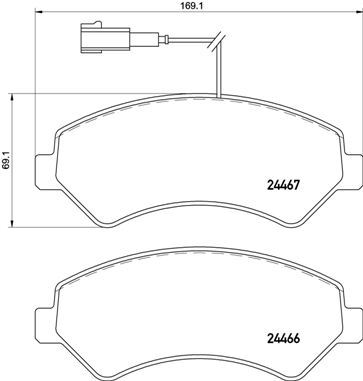 Ön Balata Boxer 06> Jumper 06> Ducato 06> 169.1x69.1x19