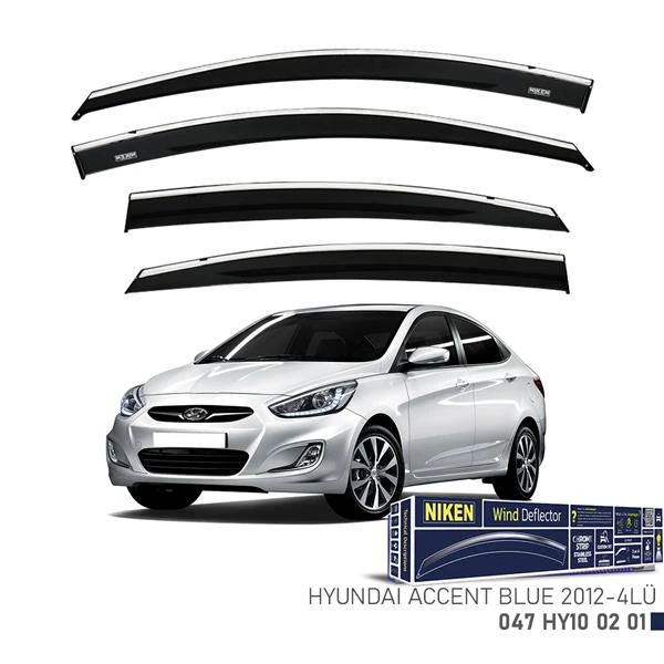 Kromlu Cam Rüzgarliği Hyundai Accent Blue 2012-4lü