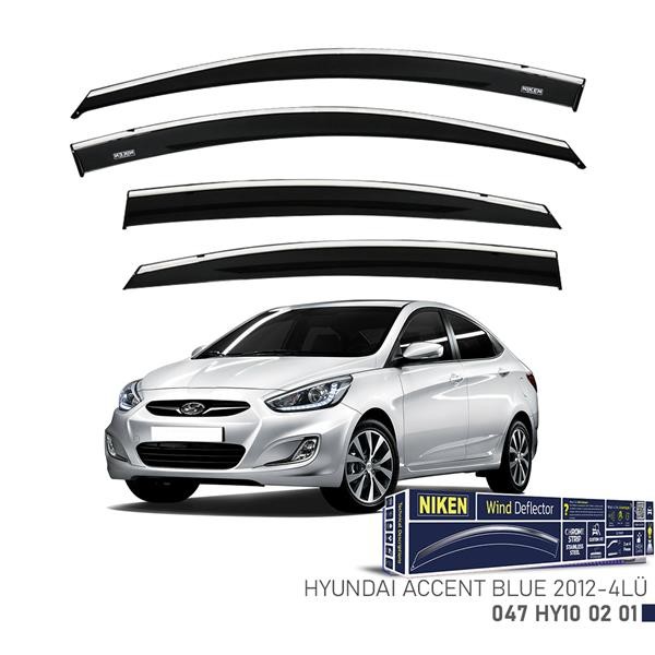 Kromlu Cam Rüzgarliği Hyundai Accent Blue 2012-4lü