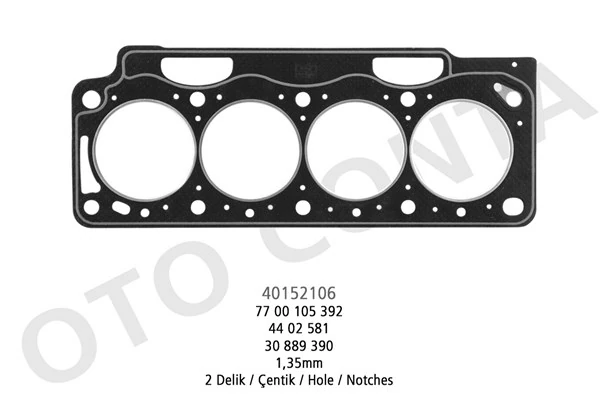Si̇li̇ndi̇r Kapak Contasi Kangoo 01> Megane 97> 1.9 Dti F9q 1.35mm 2 Çenti̇k