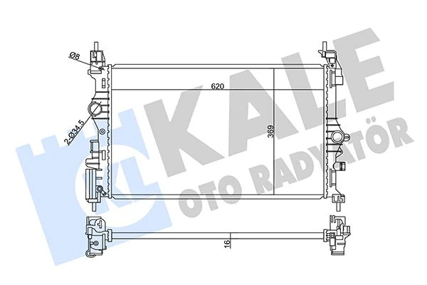 Motor Su Radyatörü Opel Corsa E 14>19 Adam 14>18 1.0 B10xfl-Xft F10xfl-D10xft 1.3 B13dtc-B13dtn-B13d Te-B13dtr